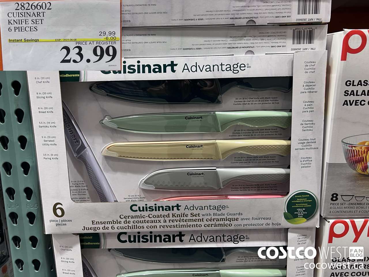 2826602 CUISINART KNIFE SET 6 PIECES ($6.00 INSTANT SAVINGS EXPIRES ON 2025-06-08) $23.99