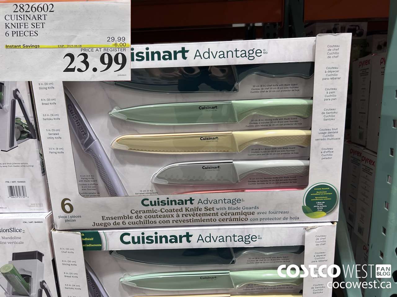 2826602 CUISINART KNIFE SET 6 PIECES ($6.00 INSTANT SAVINGS EXPIRES ON 2025-06-08) $23.99