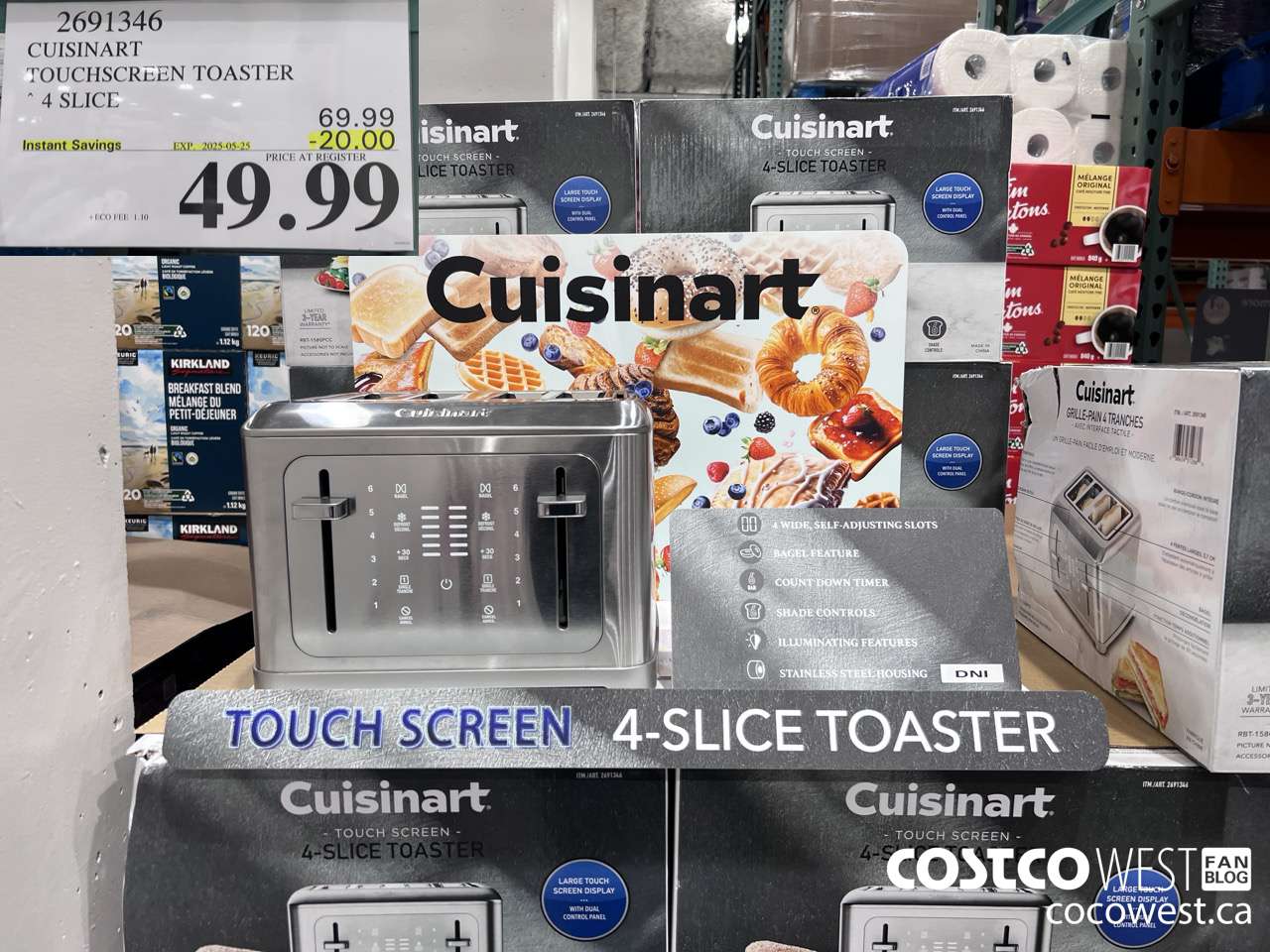 2691346 CUISINART TOUCHSCREEN TOASTER 4 SLICE ($20.00 INSTANT SAVINGS EXPIRES ON 2025-05-25) $49.99
