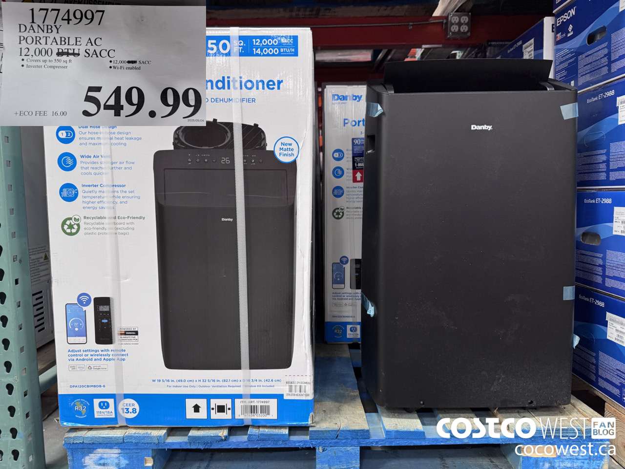 1774997 DANBY 3 IN 1 PORTABLE AC 12,000 BTU SACC $549.99