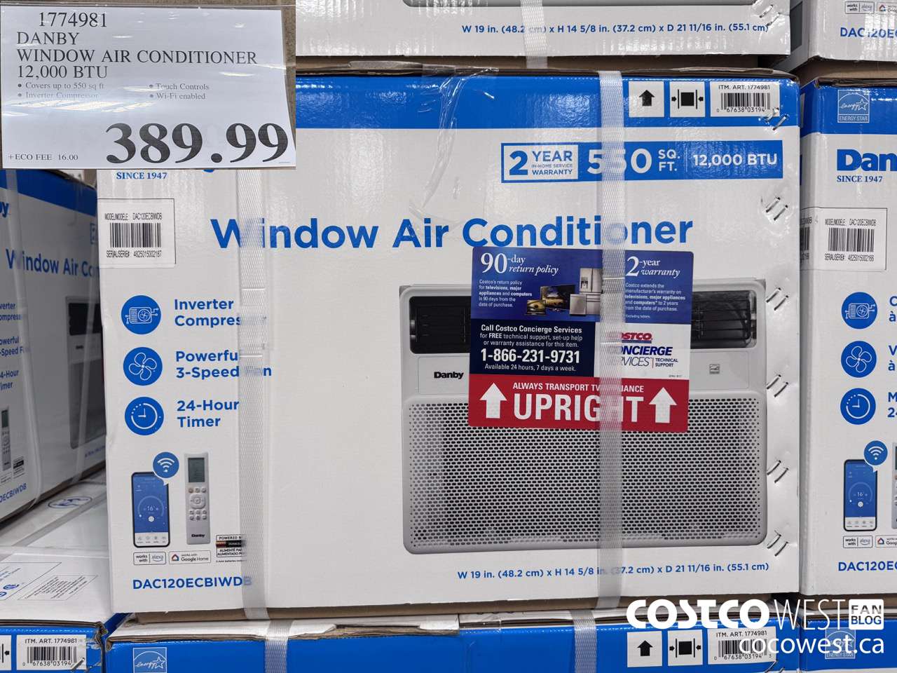 1774981 DANBY WINDOW AIR CONDITIONER 12,000 BTU $389.99