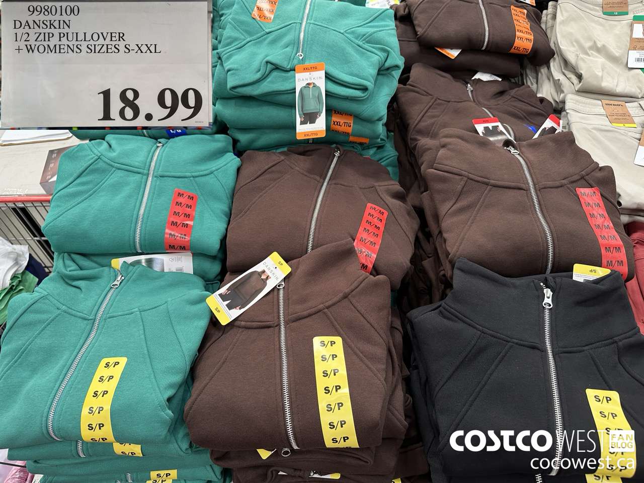 9980100 DANSKIN 1/2 ZIP PULLOVER LADIES SIZE S-XXL $18.99
