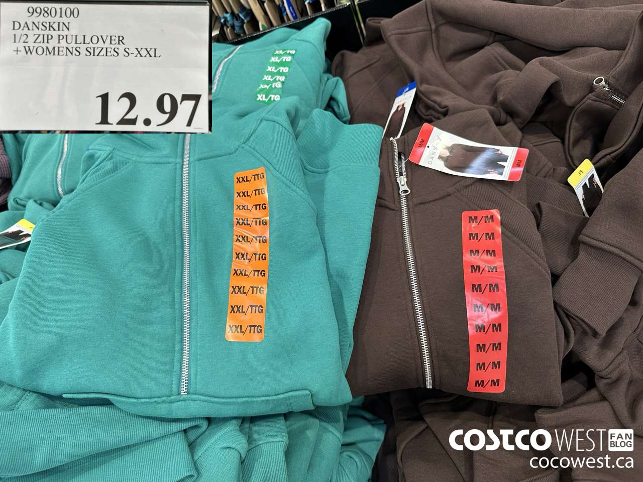 9980100 DANSKIN 1/2 ZIP PULLOVER LADIES SIZE S-XXL $12.97