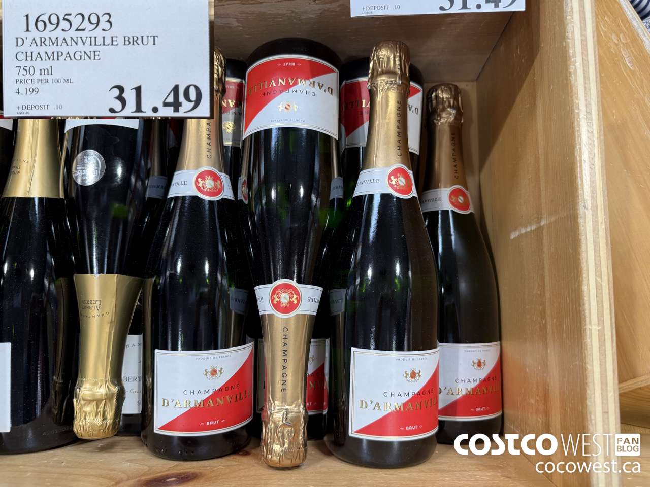 1695293 D'ARMANVILLE BRUT CHAMPAGNE 750ML $31.49