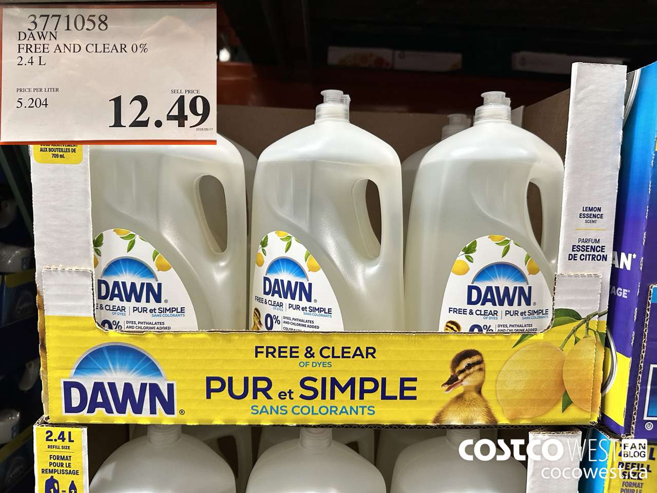 3771058 DAWN FREE AND CLEAR 0% 2.4L $12.49