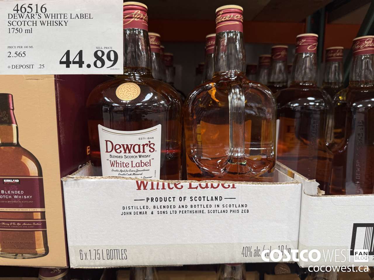 46516 DEWAR'S WHITE LABEL SCOTCH WHISKY 1750ML $44.89