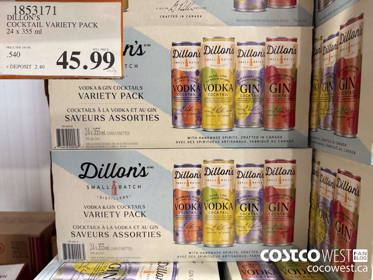 1853171 DILLON'S COCKTAIL VARIETY PACK 24 X 355ML $45.99