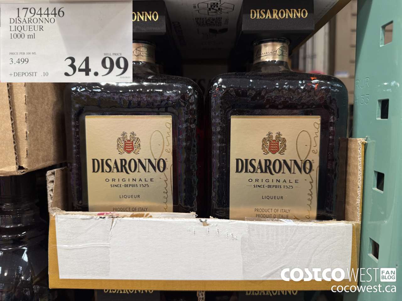1794446 DISARONNO LIQUEUR 1000ML $34.99