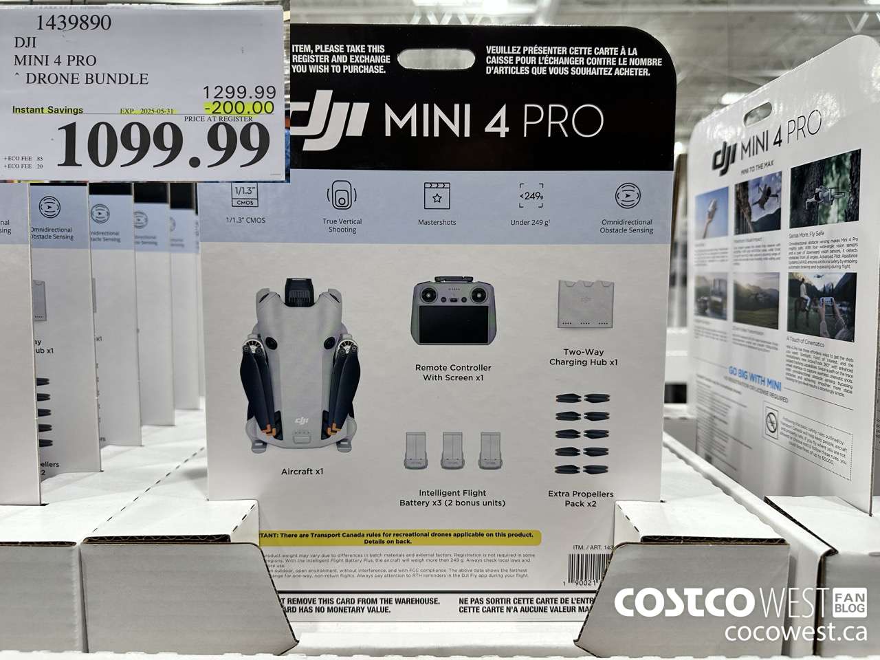 1439890 DJI MINI 4 PRO DRONE BUNDLE ($200.00 INSTANT SAVINGS EXPIRES ON 2025-05-31) $1099.99