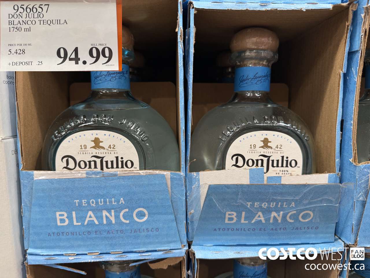 956657 DON JULIO BLANCO TEQUILA 1750ML $94.99