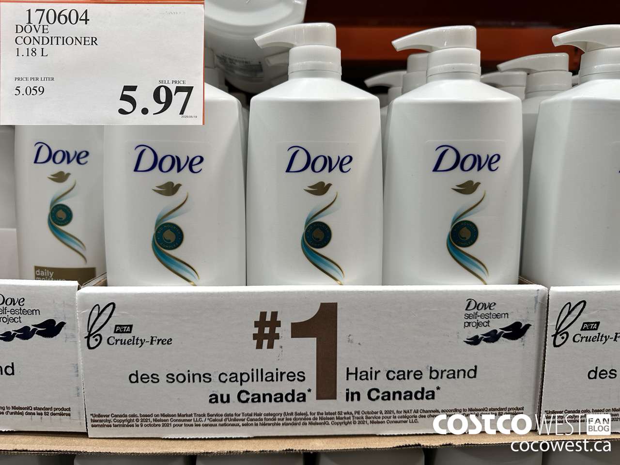 170604 DOVE CONDITIONER 1.18 L $5.97