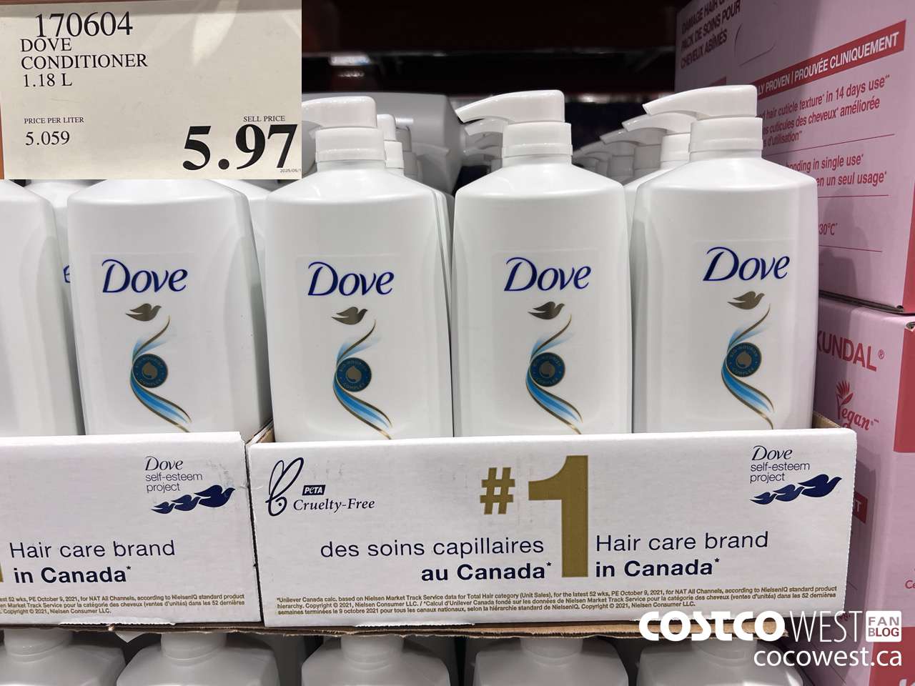 170604 DOVE CONDITIONER 1.18 L $5.97