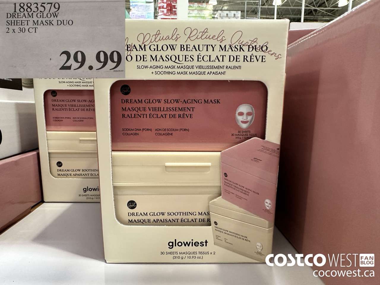 1883579 DREAM GLOW SHEET MASK DUO 2 X 30CT $29.99