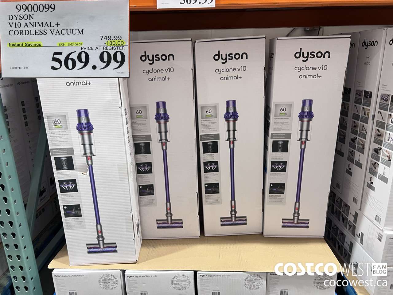 9900099 DYSON CYCLONE V10 ANIMAL + CORDLESS VACUUM CLEANER ($180.00 INSTANT SAVINGS EXPIRES ON 2025-06-08) $569.99