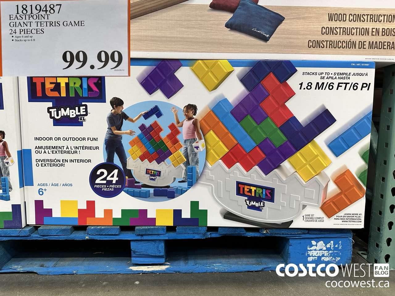 1819487 EASTPOINT GIANT TETRIS GAME 24 PIECES $99.99