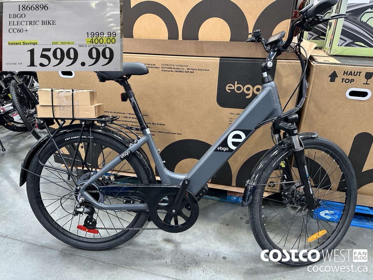 1866896 EBGO ELECTRIC BIKE CC60+ ($400.00 INSTANT SAVINGS EXPIRES ON 2025-05-11) $1599.99