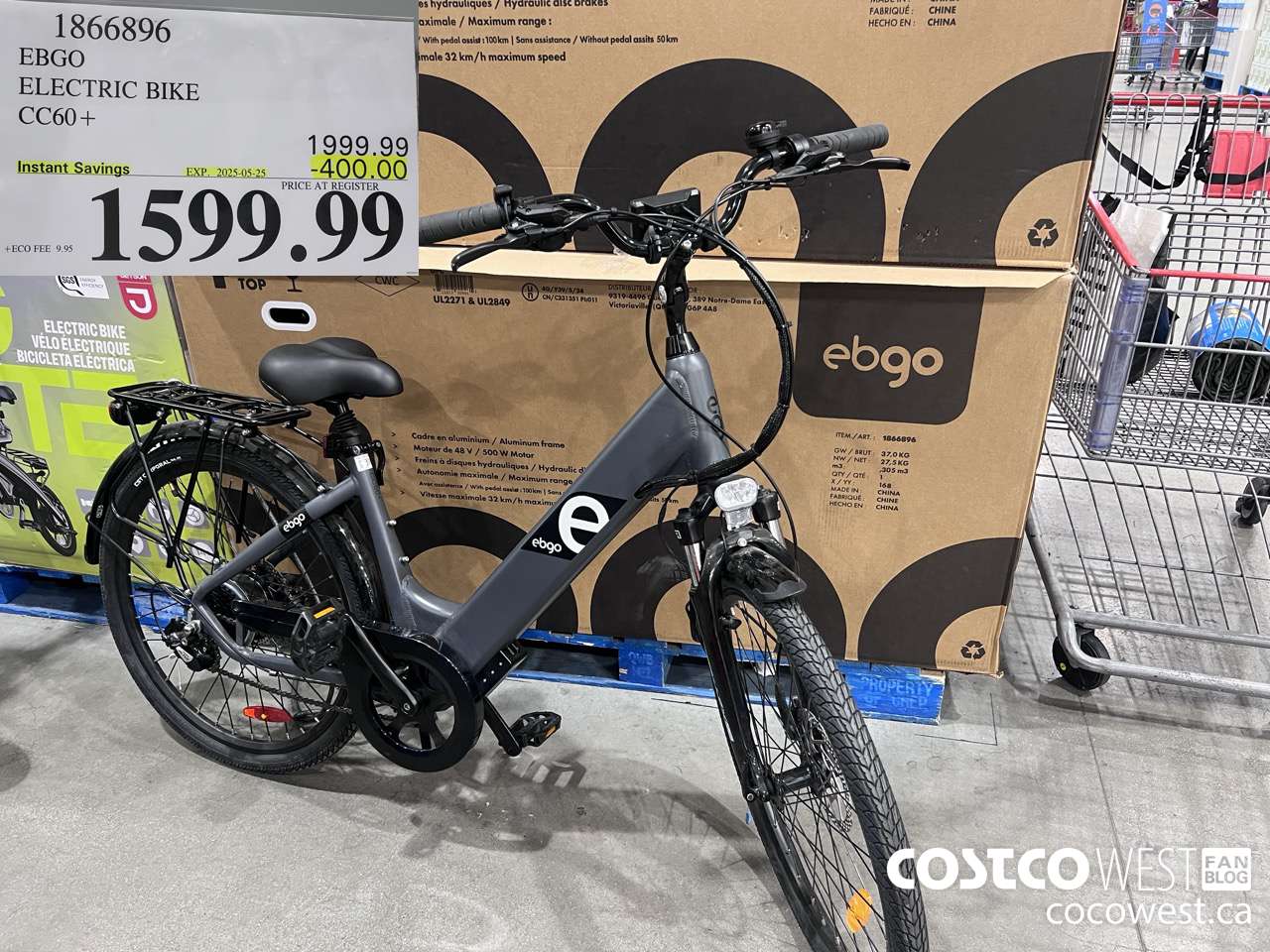 1866896 EBGO ELECTRIC BIKE CC60+ ($400.00 INSTANT SAVINGS EXPIRES ON 2025-05-25) $1599.99