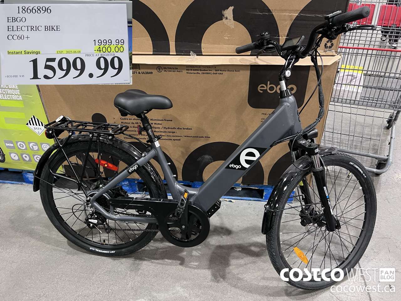 1866896 EBGO ELECTRIC BIKE CC60+ ($400.00 INSTANT SAVINGS EXPIRES ON 2025-06-08) $1599.99
