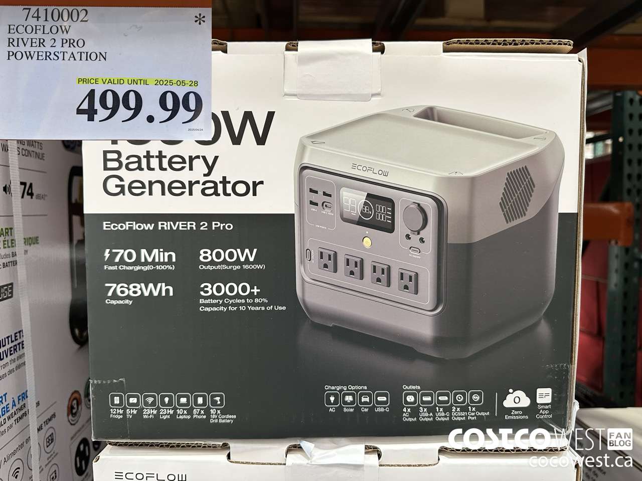 7410002 ECOFLOW RIVER 2 PRO POWERSTATION (EXPIRES ON 2025-05-28) $499.99