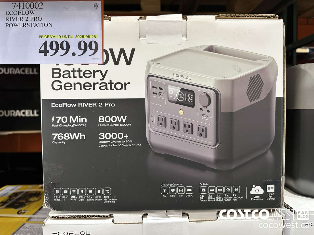 7410002 ECOFLOW RIVER 2 PRO POWERSTATION (EXPIRES ON 2025-05-28) $499.99