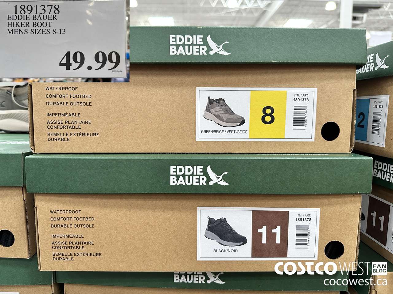 1891378 EDDIE BAUER HIKER BOOT MENS SIZES 8-13 $49.99