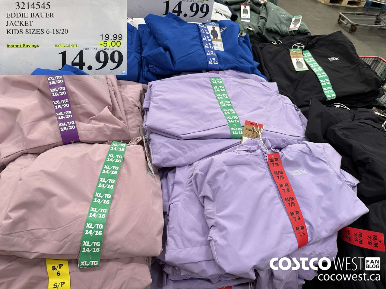 3214545 EDDIE BAUER JACKET KIDS SIZES 6-18/20 ($5.00 INSTANT SAVINGS EXPIRES ON 2025-05-11) $14.99