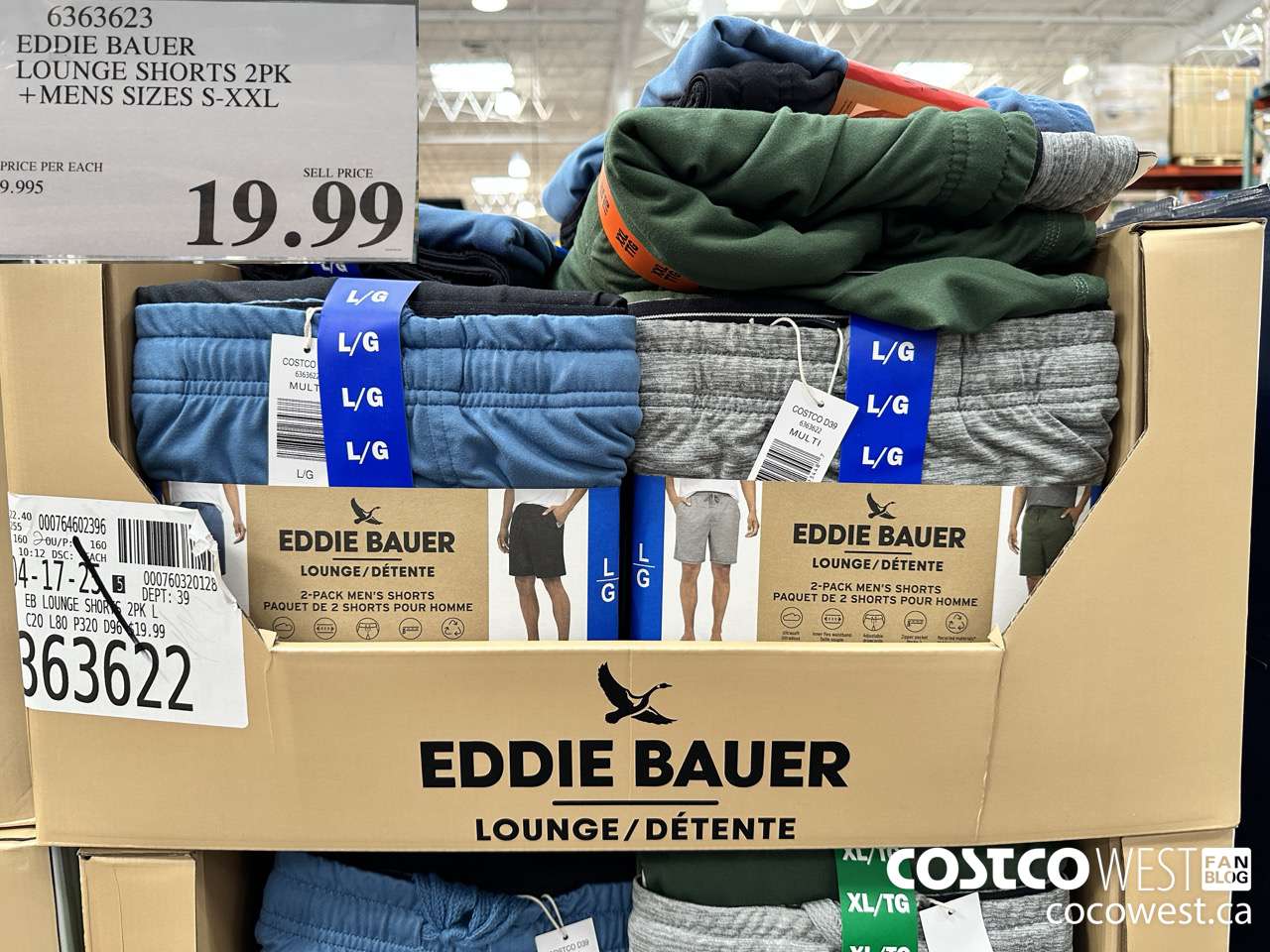 6363623 EDDIE BAUER LOUNGE SHORTS 2PK MENS SIZES S-XXL $19.99