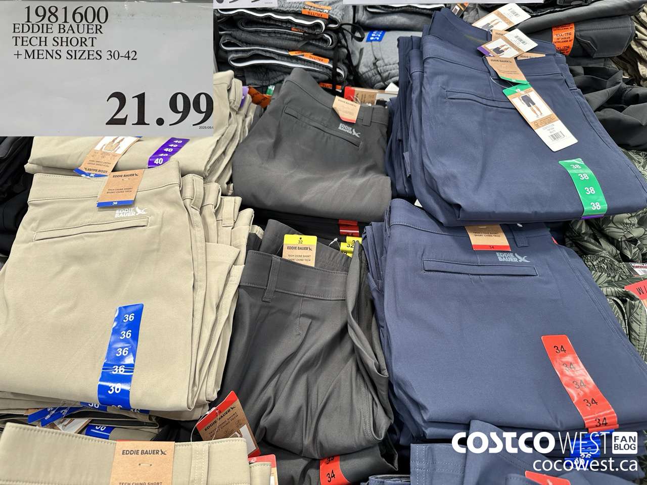 1981600 EDDIE BAUER TECH SHORT MENS SIZES 30-42 $21.99