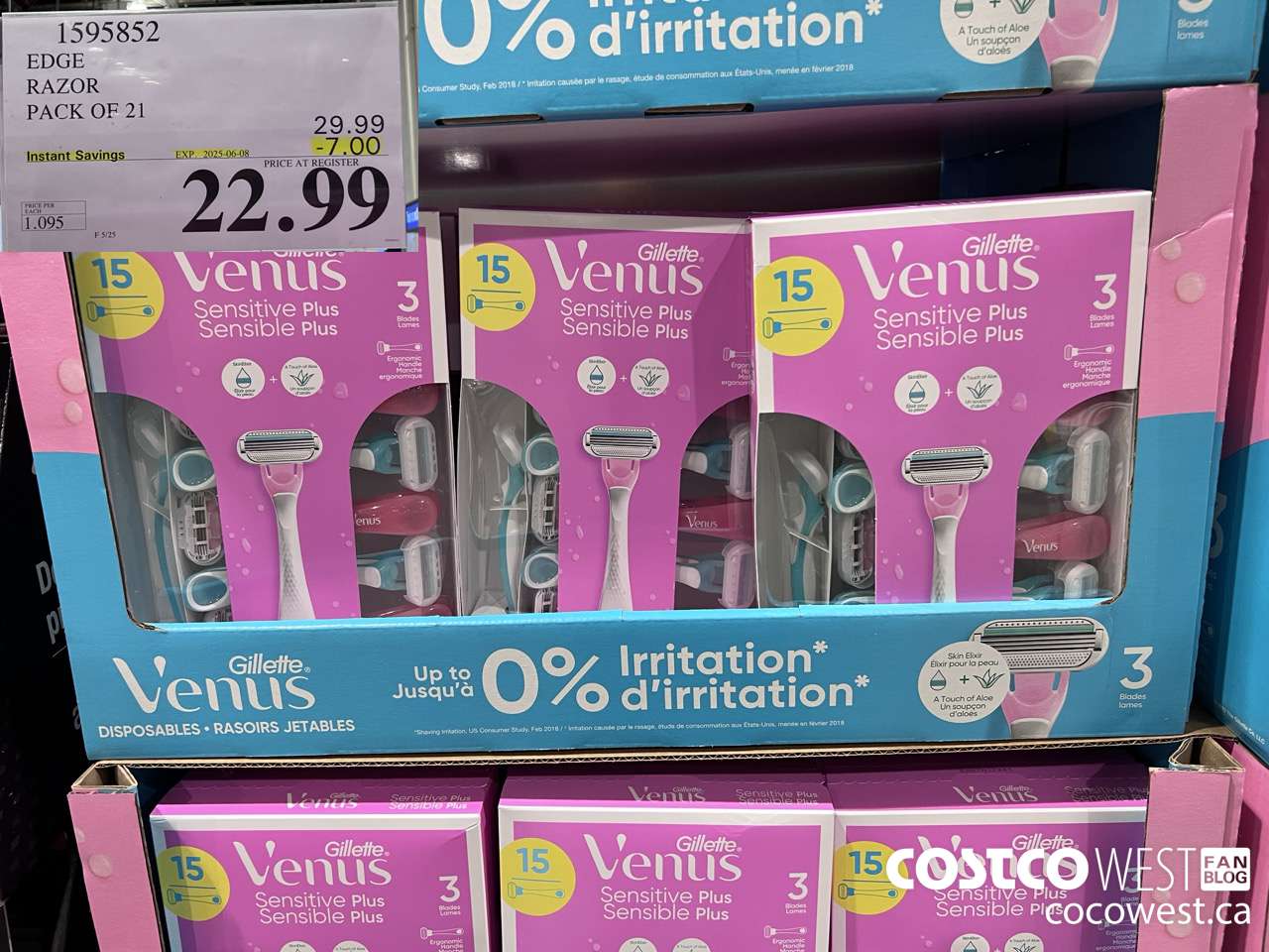 1595852 EDGE RAZOR PACK OF 21 ($7.00 INSTANT SAVINGS EXPIRES ON 2025-06-08) $22.99