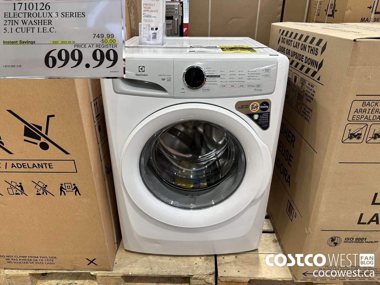 1710126 ELECTROLUX ELFW7337AW 5.1 CU FT WASHER ($50.00 INSTANT SAVINGS EXPIRES ON 2025-05-20) $699.99