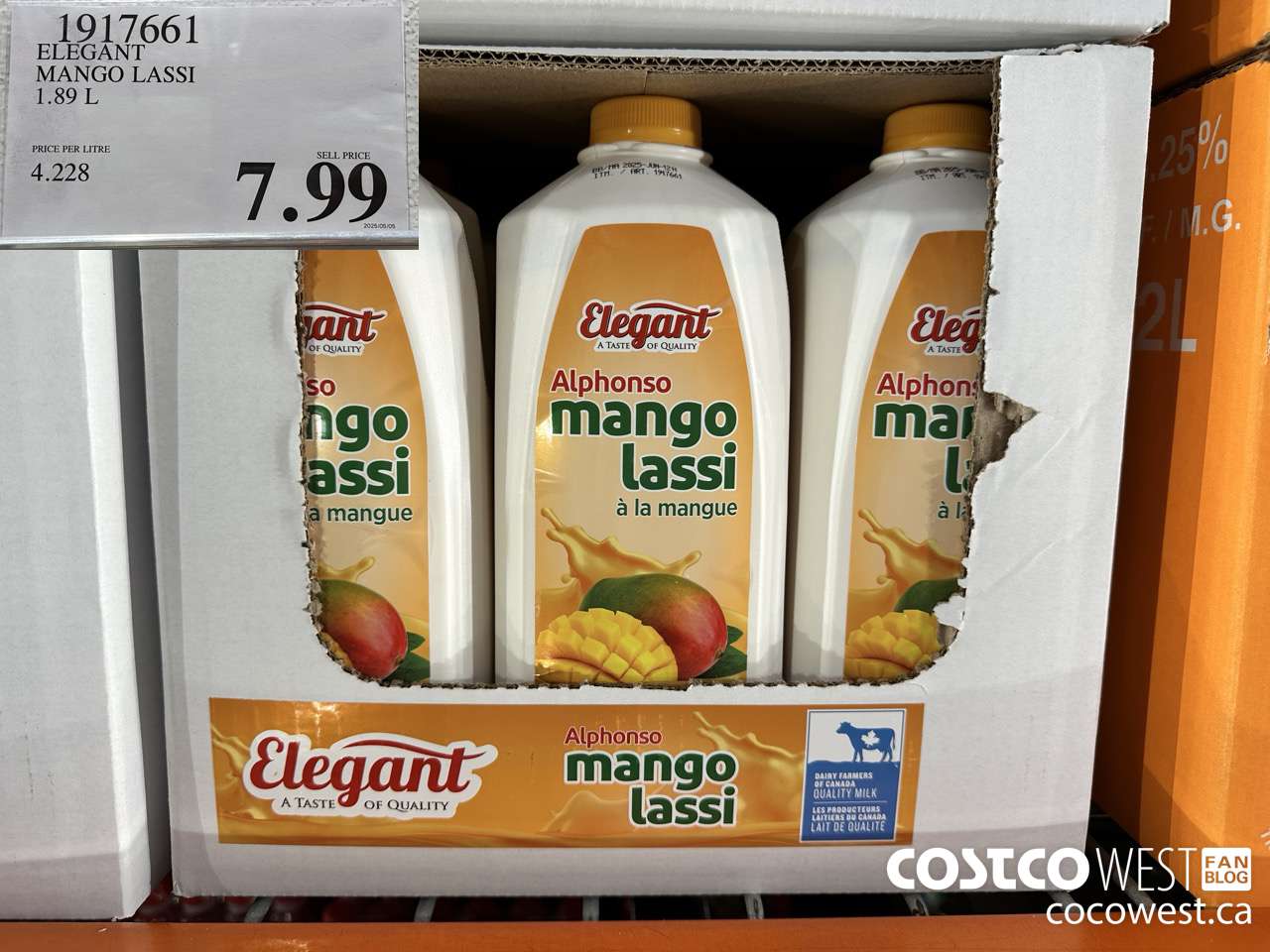 1917661 ELEGANT MANGO LASSI 1.89L $7.99