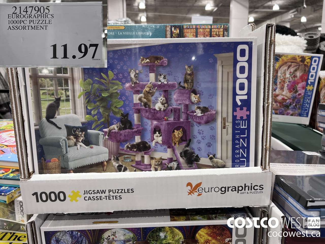 2147905 EUROGRAPHICS 1000PC PUZZLE ASSORTMENT $11.97