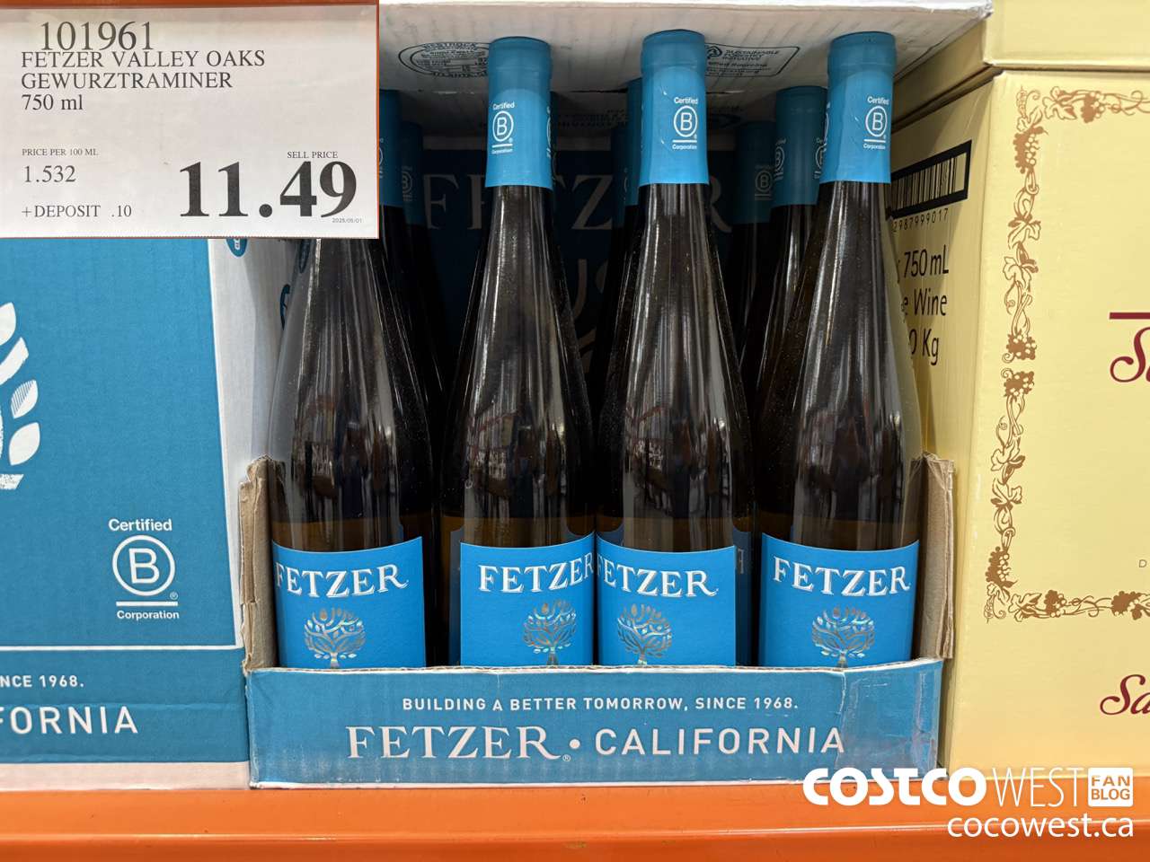 101961 FETZER VALLEY OAKS GEWURZTRAMINER 750ML $11.49
