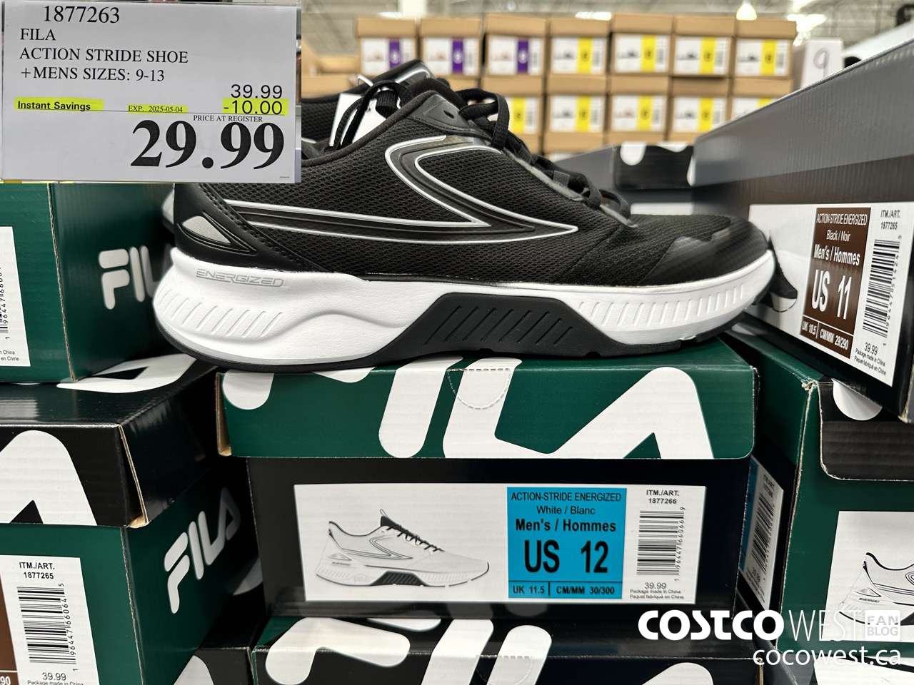 1877263 FILA ACTION STRIDE SHOE MENS SIZES 9-13 ($10.00 INSTANT SAVINGS EXPIRES ON 2025-05-04) $29.99