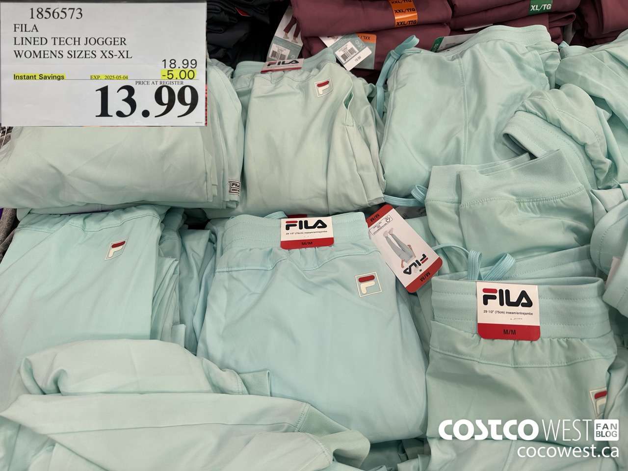 1856573 FILA LINED TECH JOGGER LADIES SIZES XS-XL ($5.00 INSTANT SAVINGS EXPIRES ON 2025-05-04) $13.99