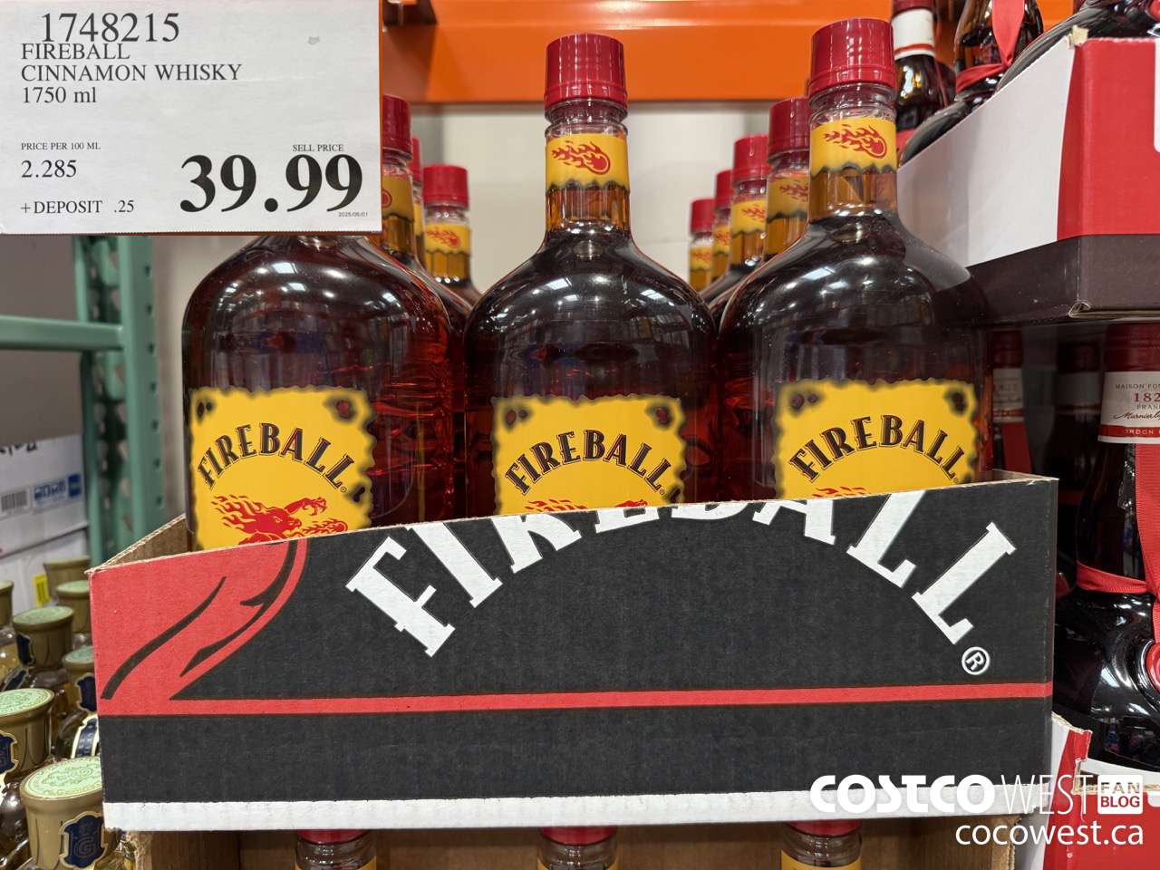 1748215 FIREBALL CINNAMON WHISKY 1750ML $39.99