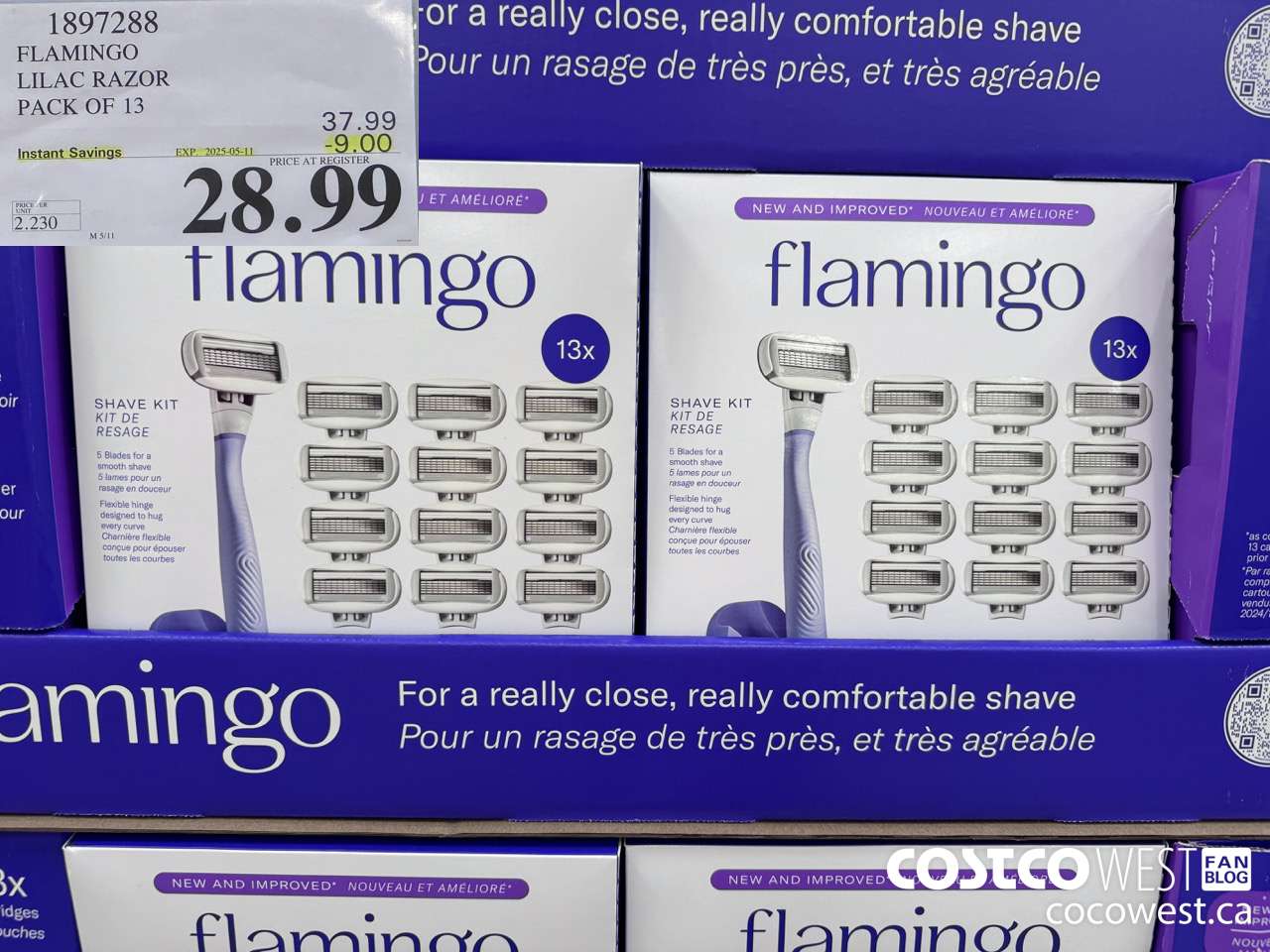 1897288 FLAMINGO LILAC RAZOR PACK OF 13 ($9.00 INSTANT SAVINGS EXPIRES ON 2025-05-11) $28.99
