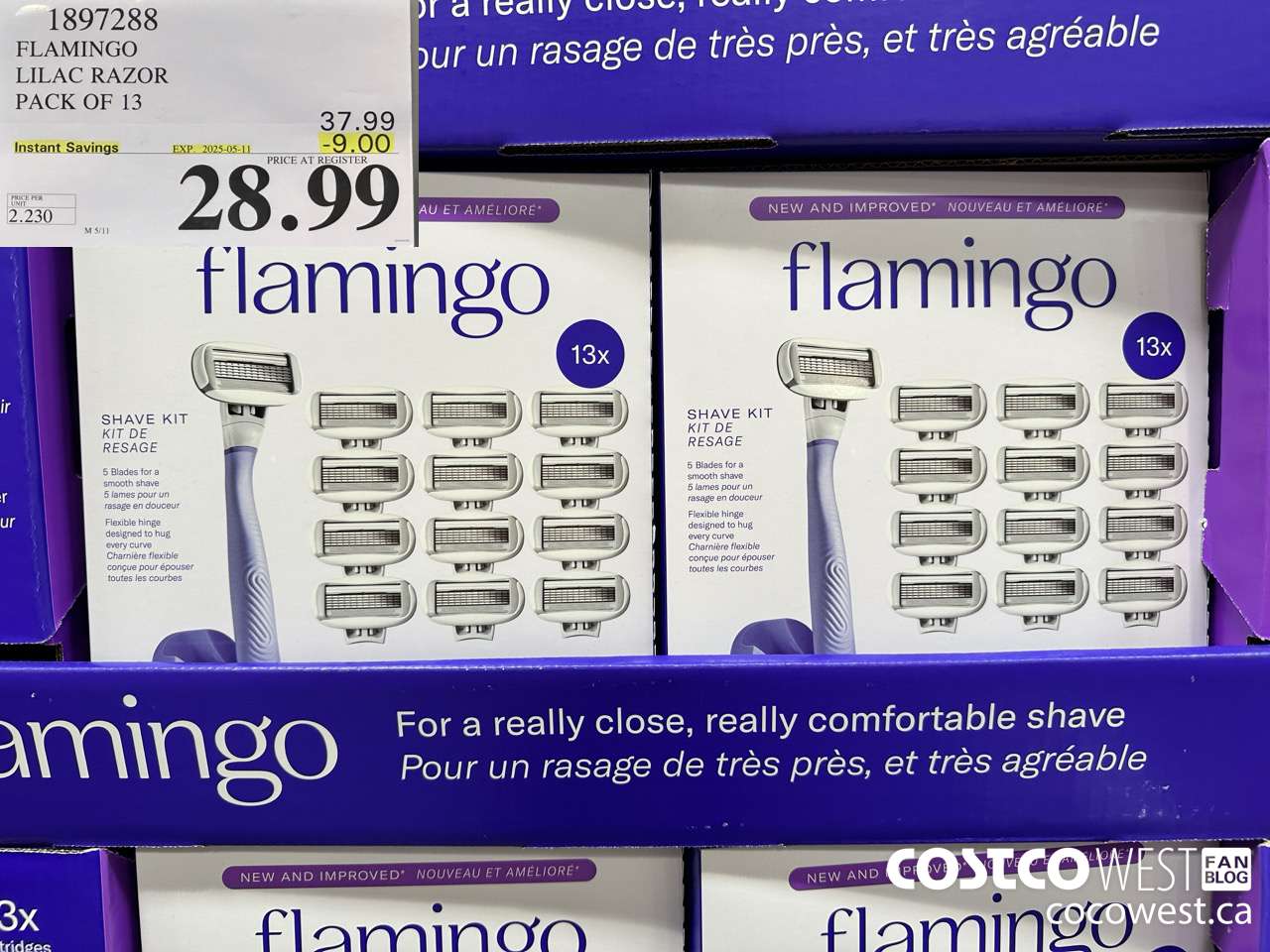 1897288 FLAMINGO LILAC RAZOR PACK OF 13 ($9.00 INSTANT SAVINGS EXPIRES ON 2025-05-11) $28.99