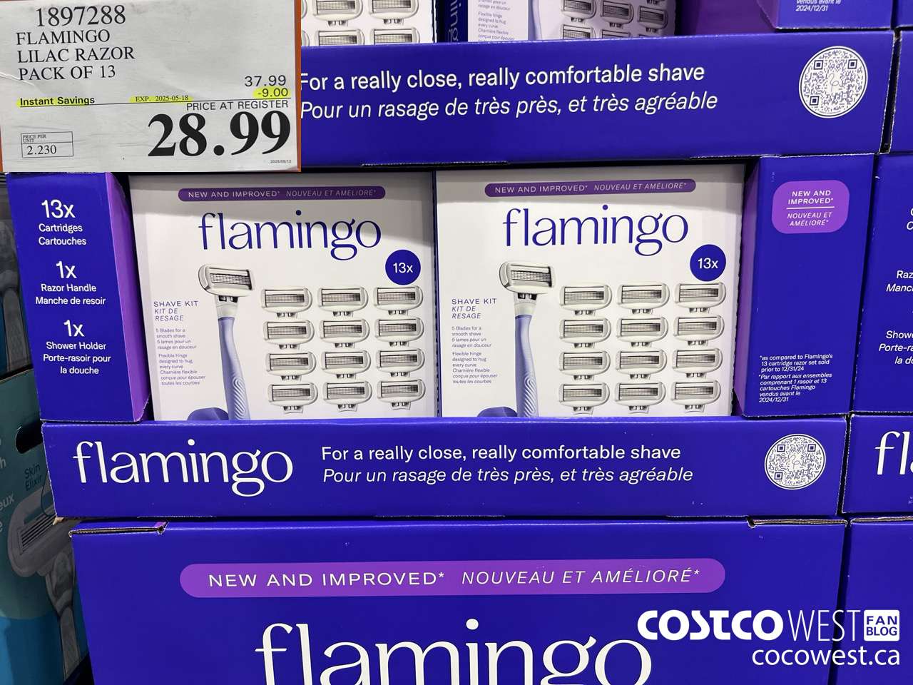 1897288 FLAMINGO LILAC RAZOR PACK OF 13 ($9.00 INSTANT SAVINGS EXPIRES ON 2025-05-18) $28.99