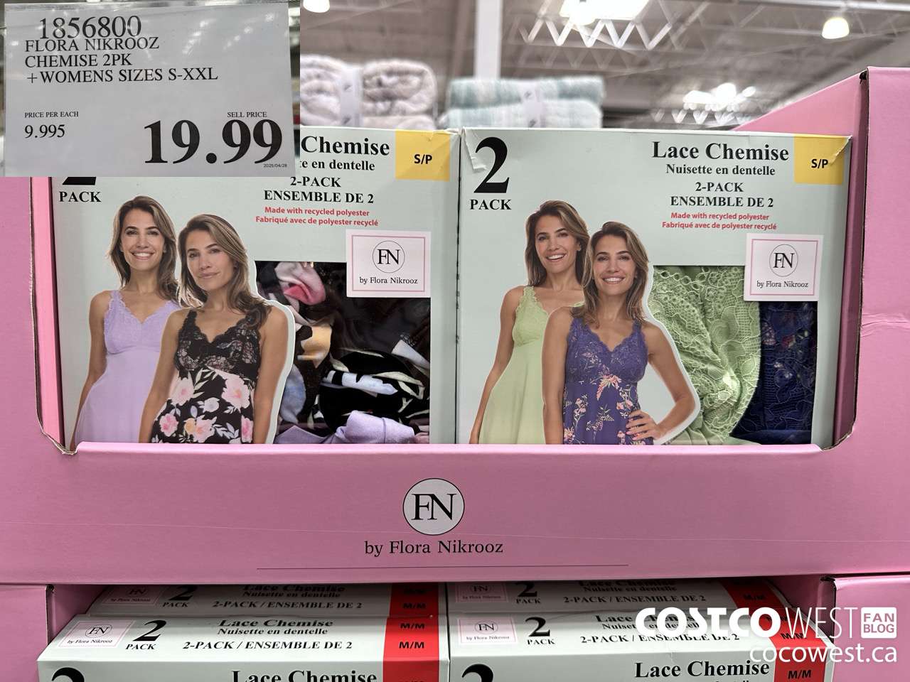 1856800 FLORA NIKROOZ CHEMISE 2PK WOMENS SIZES S-XXL $19.99