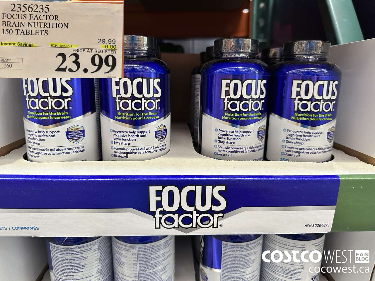 2356235 FOCUS FACTOR ADULT 150 TABLETS ($6.00 INSTANT SAVINGS EXPIRES ON 2025-05-11) $23.99
