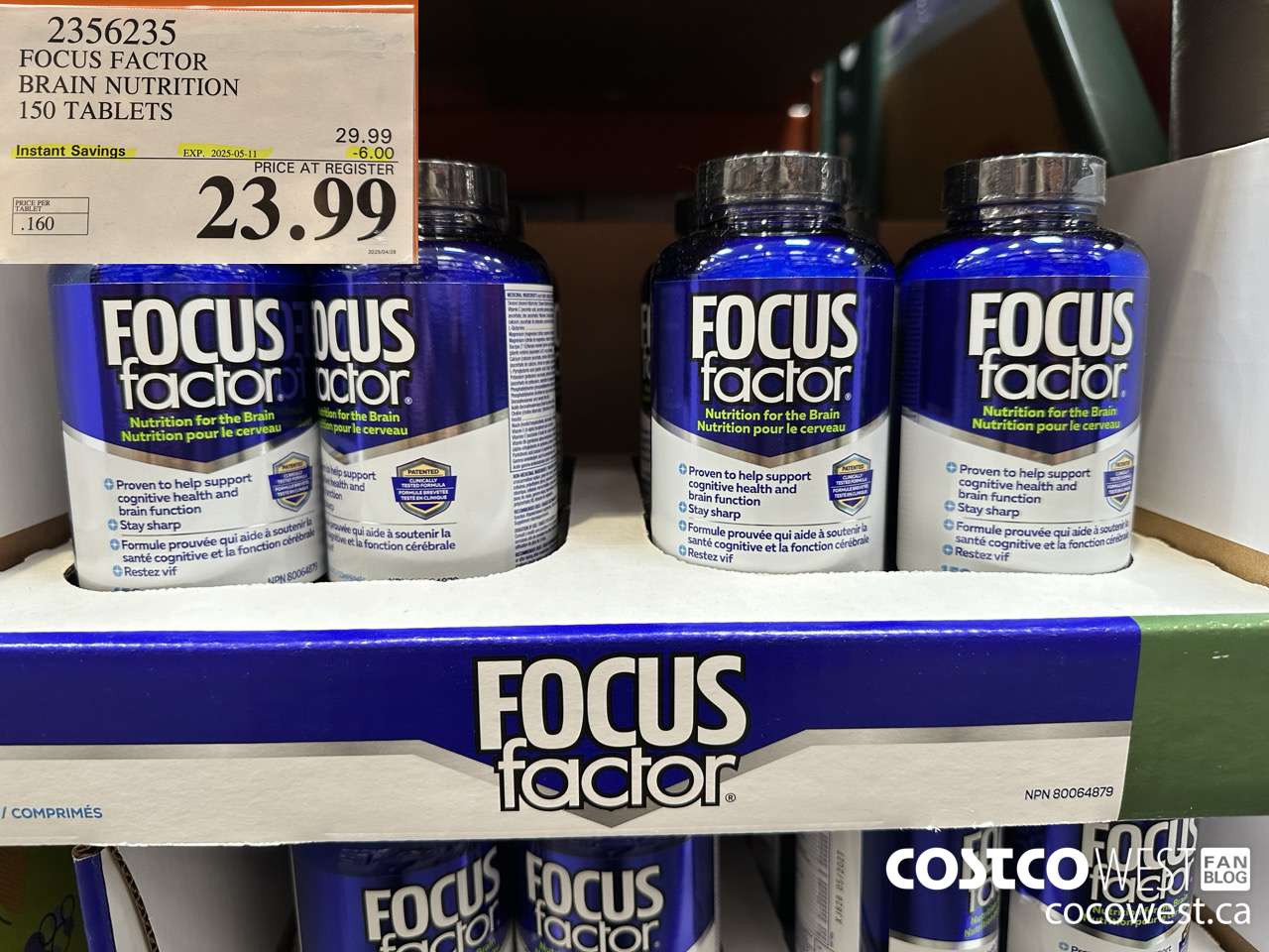 2356235 FOCUS FACTOR ADULT 150 TABLETS ($6.00 INSTANT SAVINGS EXPIRES ON 2025-05-11) $23.99
