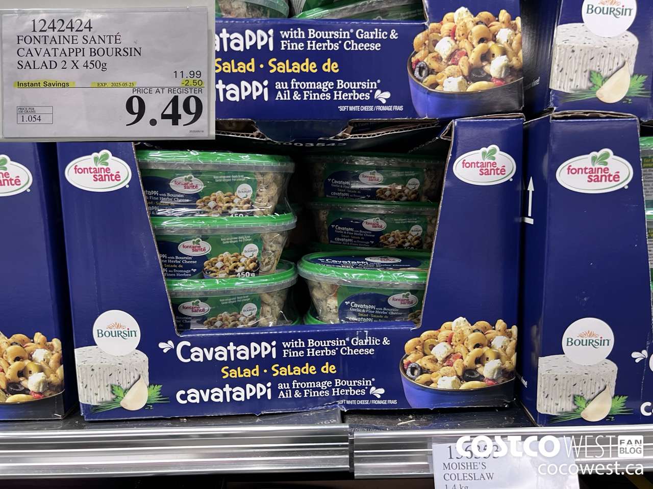 1242424 FONTAINE SANTE CAVATAPPI BOURSIN SALAD 2 X 450G ($2.50 INSTANT SAVINGS EXPIRES ON 2025-05-23) $9.49