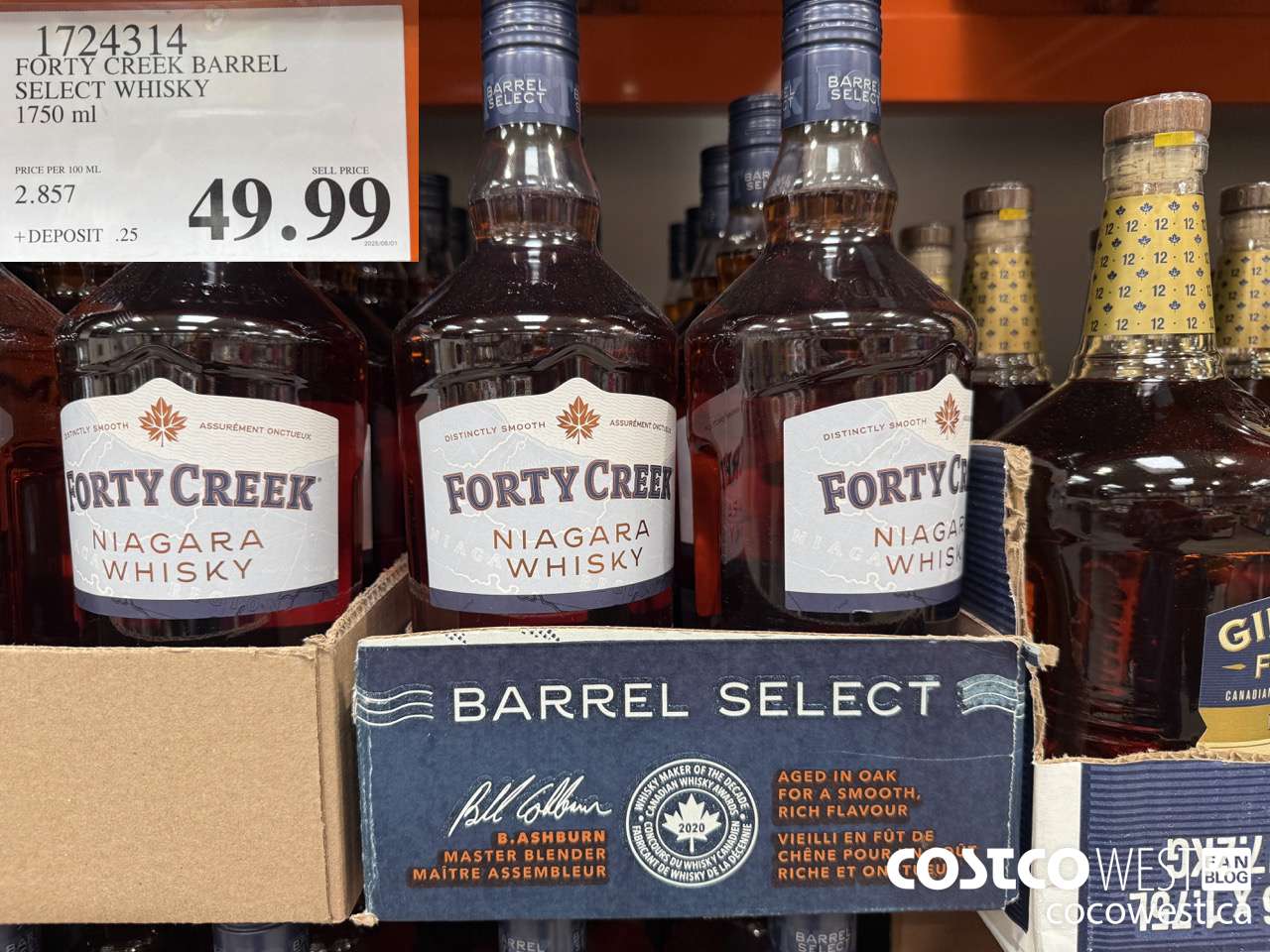1724314 FORTY CREEK BARREL SELECT WHISKY 1750 ML $49.99
