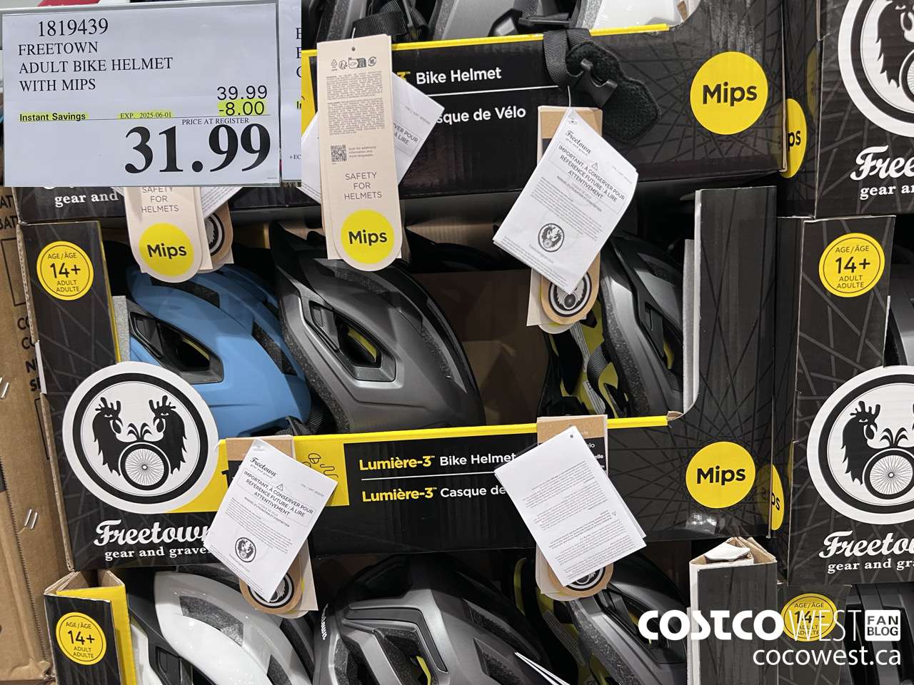 1819439 FREETOWN ADULT BIKE HELMET WITH MIPS ($8.00 INSTANT SAVINGS EXPIRES ON 2025-06-01) $31.99