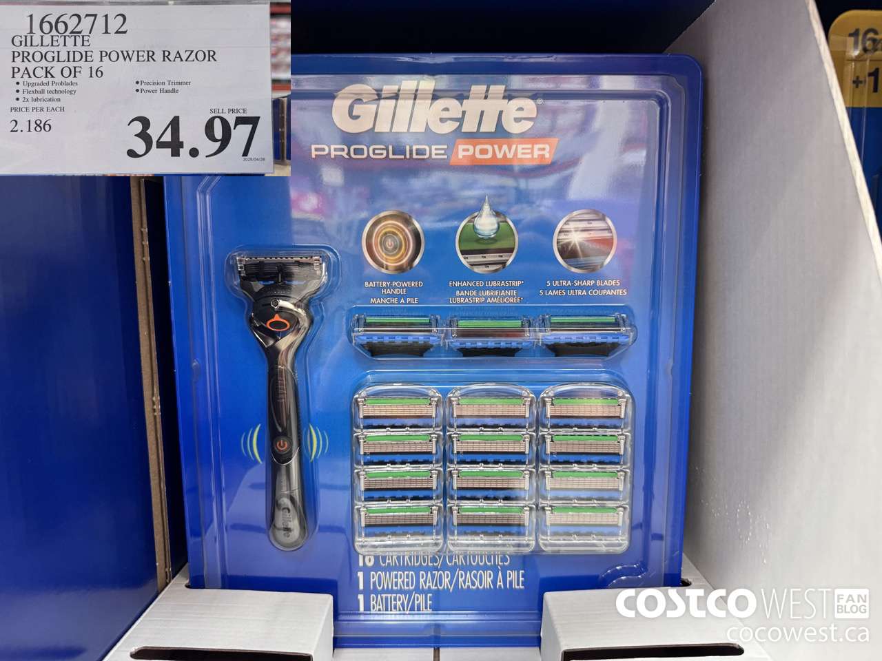 1662712 FUSION PROGLIDE POWER WITH HANDLE PACK OF 16 $34.97