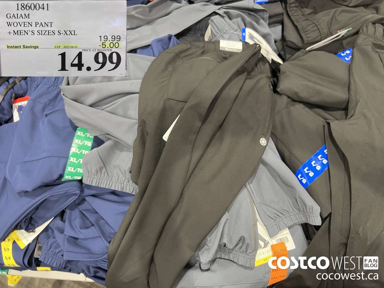 1860041 GAIAM WOVEN PANT MENS SIZES S-XXL ($5.00 INSTANT SAVINGS EXPIRES ON 2025-06-01) $14.99