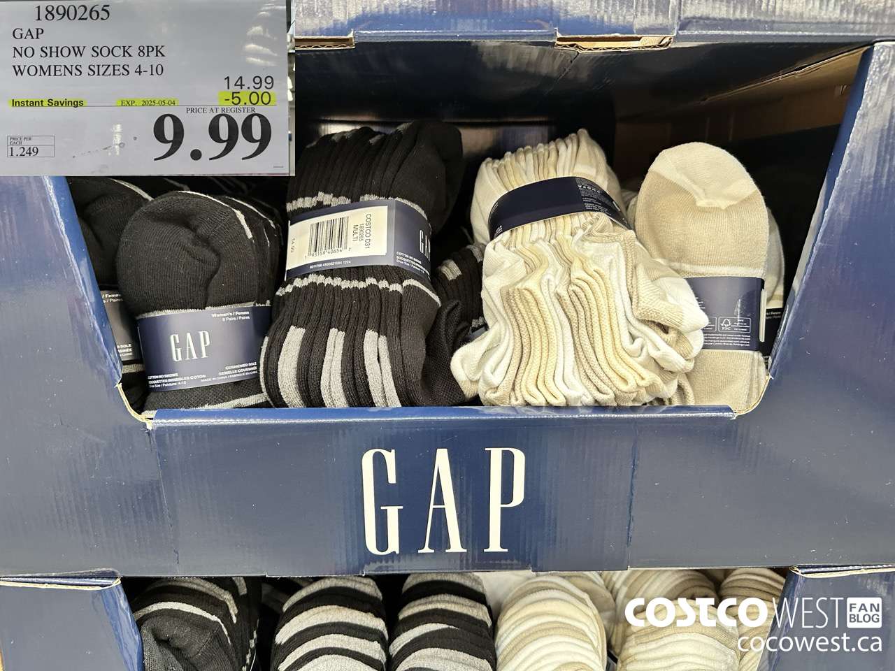 1890265 GAP NO SHOW SOCK 8PK WOMENS SIZES 4-10 ($5.00 INSTANT SAVINGS EXPIRES ON 2025-05-04) $9.99