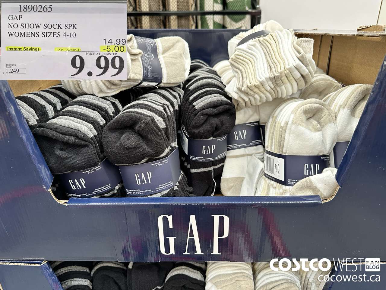 1890265 GAP NO SHOW SOCK 8PK WOMENS SIZES 4-10 ($5.00 INSTANT SAVINGS EXPIRES ON 2025-05-11) $9.99