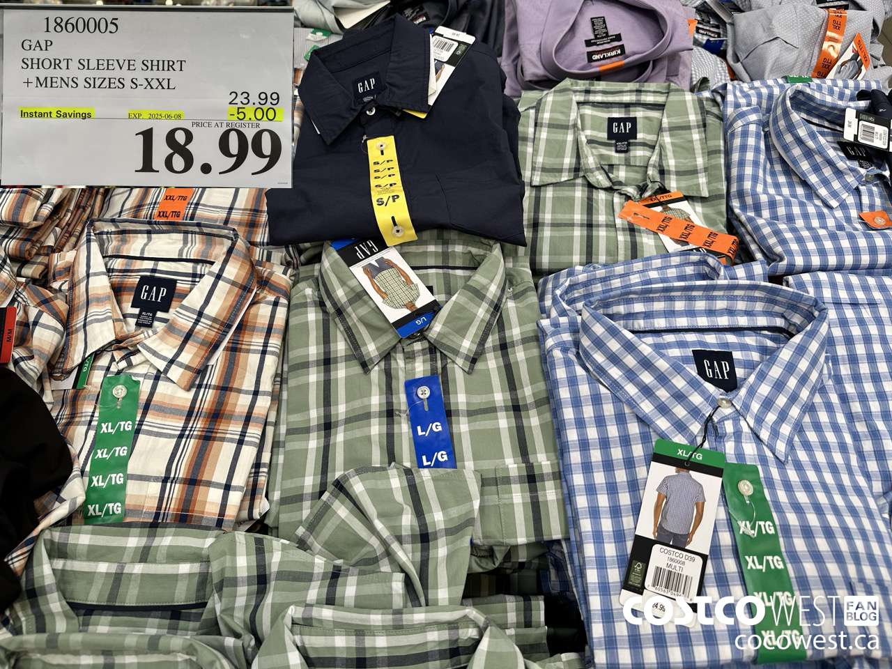 1860005 GAP SHORT SLEEVE SHIRT MENS SIZES S-XXL ($5.00 INSTANT SAVINGS EXPIRES ON 2025-06-08) $18.99